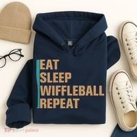 Eat Sleep Wiffleball Repeat Funny Hoodie thumb 4