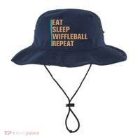 Eat Sleep Wiffleball Repeat Funny Bucket Hat thumb 0
