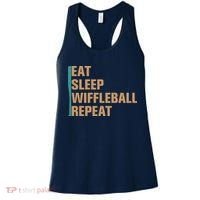 Eat Sleep Wiffleball Repeat Funny Women's Tank Top thumb 0