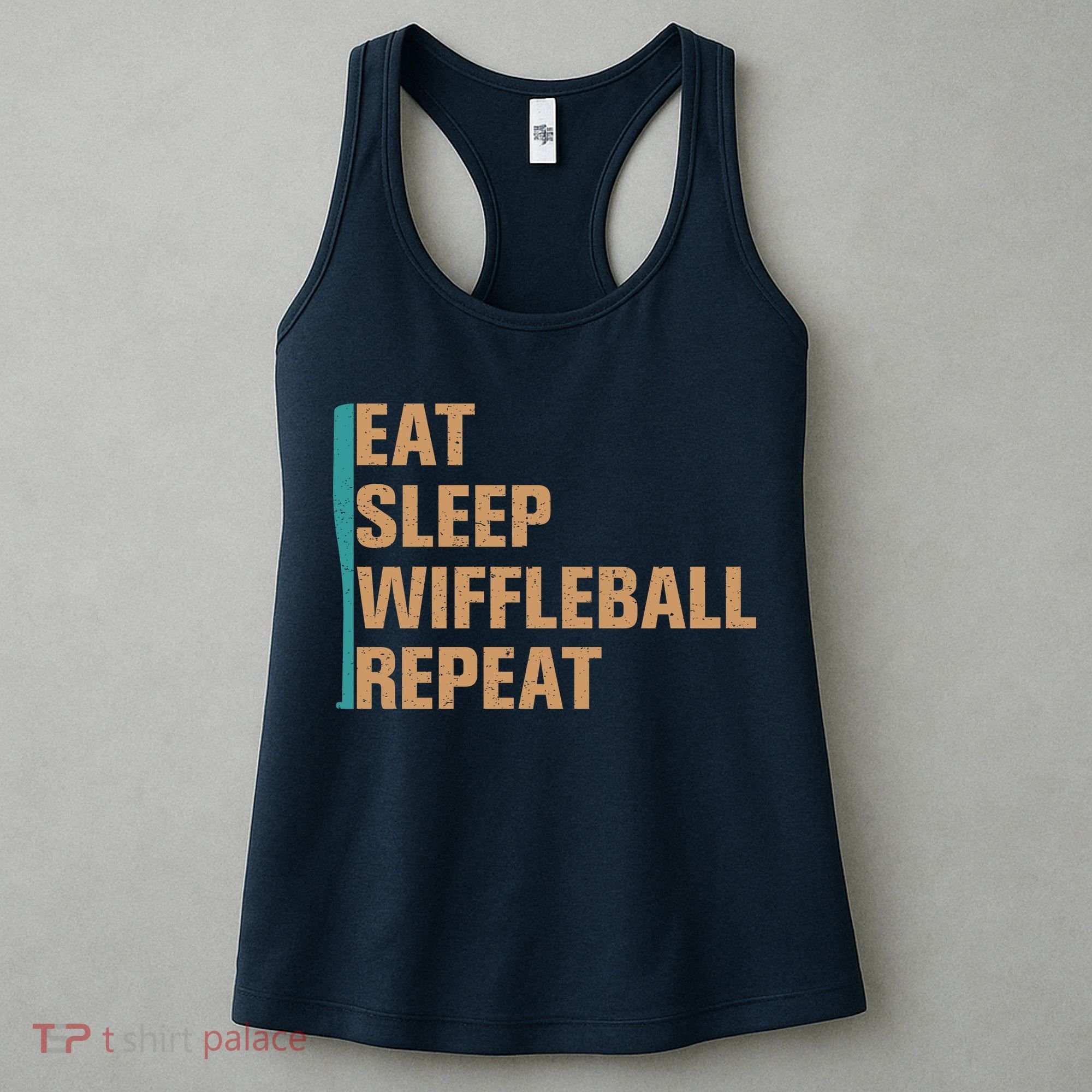 Eat Sleep Wiffleball Repeat Funny Women's Tank Top