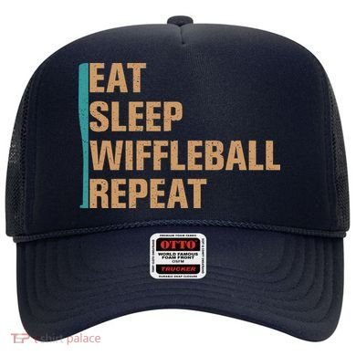 Eat Sleep Wiffleball Repeat Funny Hat