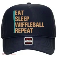 Eat Sleep Wiffleball Repeat Funny Hat thumb 0