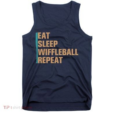 Eat Sleep Wiffleball Repeat Funny Tank Top