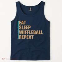 Eat Sleep Wiffleball Repeat Funny Tank Top thumb 2