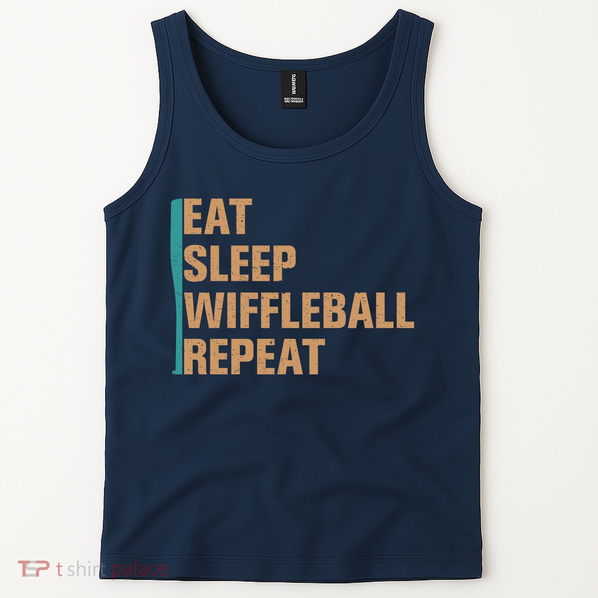 Eat Sleep Wiffleball Repeat Funny Tank Top