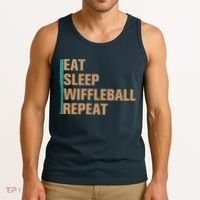 Eat Sleep Wiffleball Repeat Funny Tank Top thumb 3