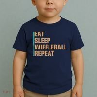 Eat Sleep Wiffleball Repeat Funny Toddler T-Shirt thumb 2