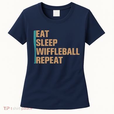 Eat Sleep Wiffleball Repeat Funny Women's T-Shirt
