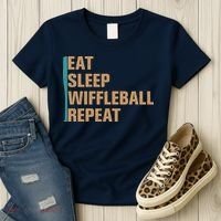 Eat Sleep Wiffleball Repeat Funny Women's T-Shirt thumb 3