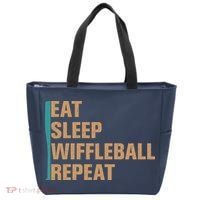 Eat Sleep Wiffleball Repeat Funny Tote Bag thumb 0