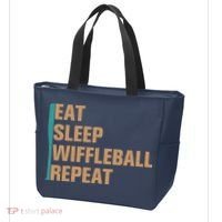 Eat Sleep Wiffleball Repeat Funny Tote Bag thumb 3