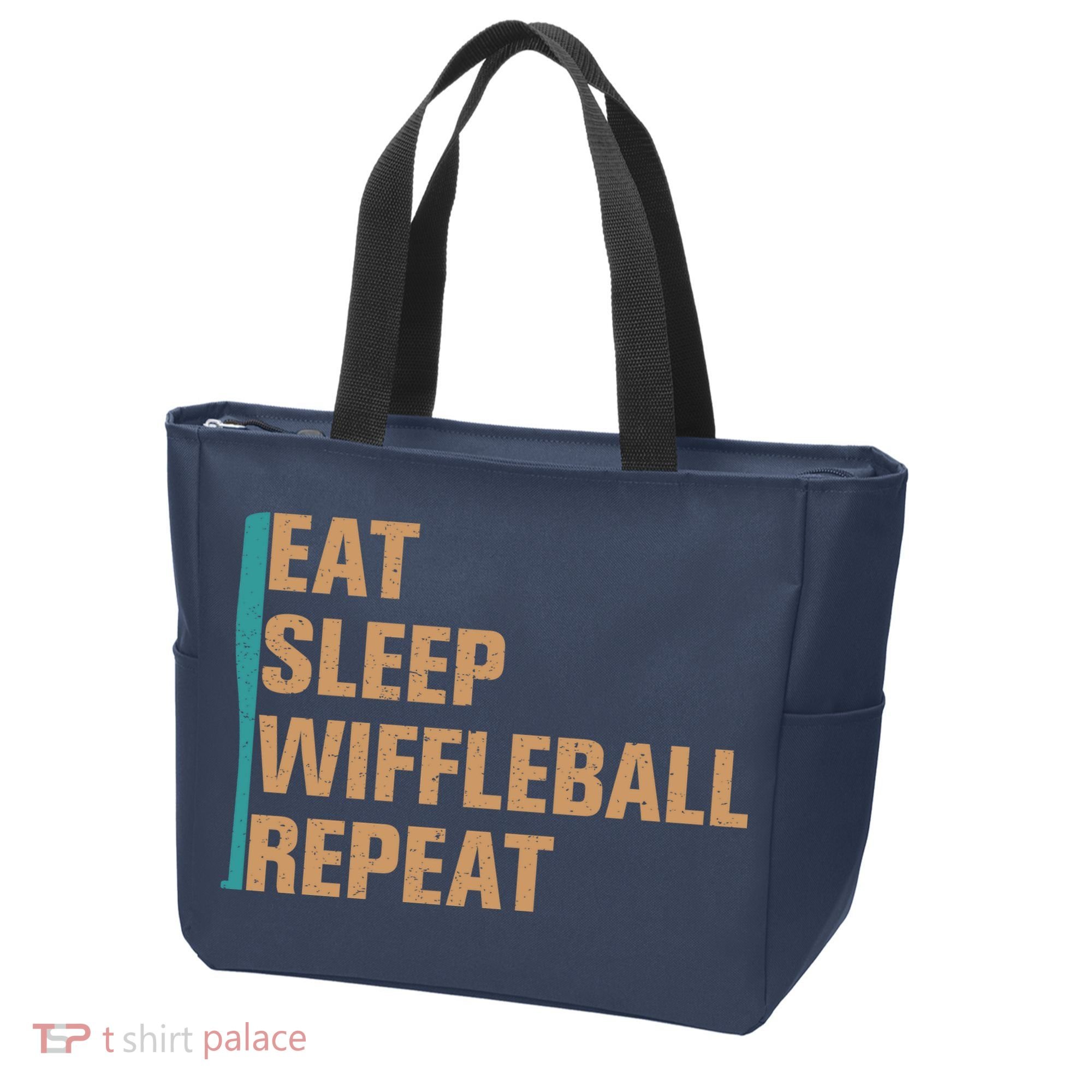 Eat Sleep Wiffleball Repeat Funny Tote Bag