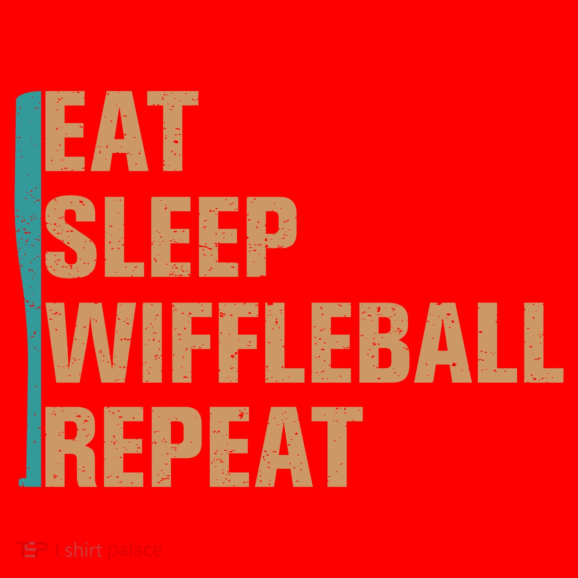 Eat Sleep Wiffleball Repeat Funny Santa Hat