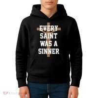 Every Saint Was A Sinner Kids Hoodie thumb 4