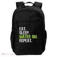 Eat Sleep Water Ski Repeat Skiing Skier Funny Waterski Funny Gift Backpack thumb 0