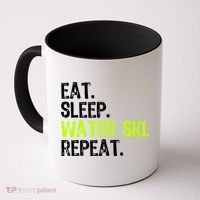 Eat Sleep Water Ski Repeat Skiing Skier Funny Waterski Funny Gift Coffee Mug thumb 0