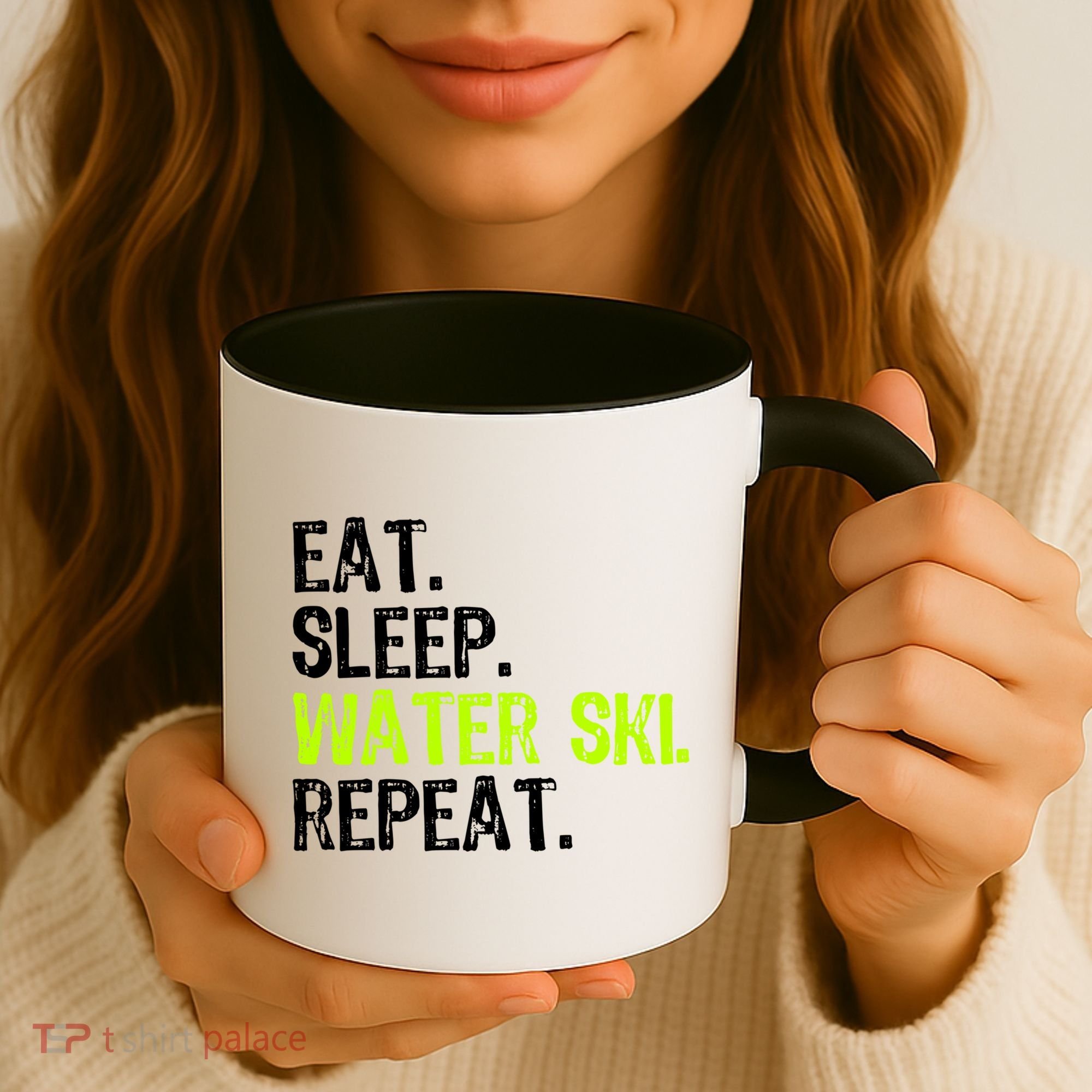 Eat Sleep Water Ski Repeat Skiing Skier Funny Waterski Funny Gift Coffee Mug