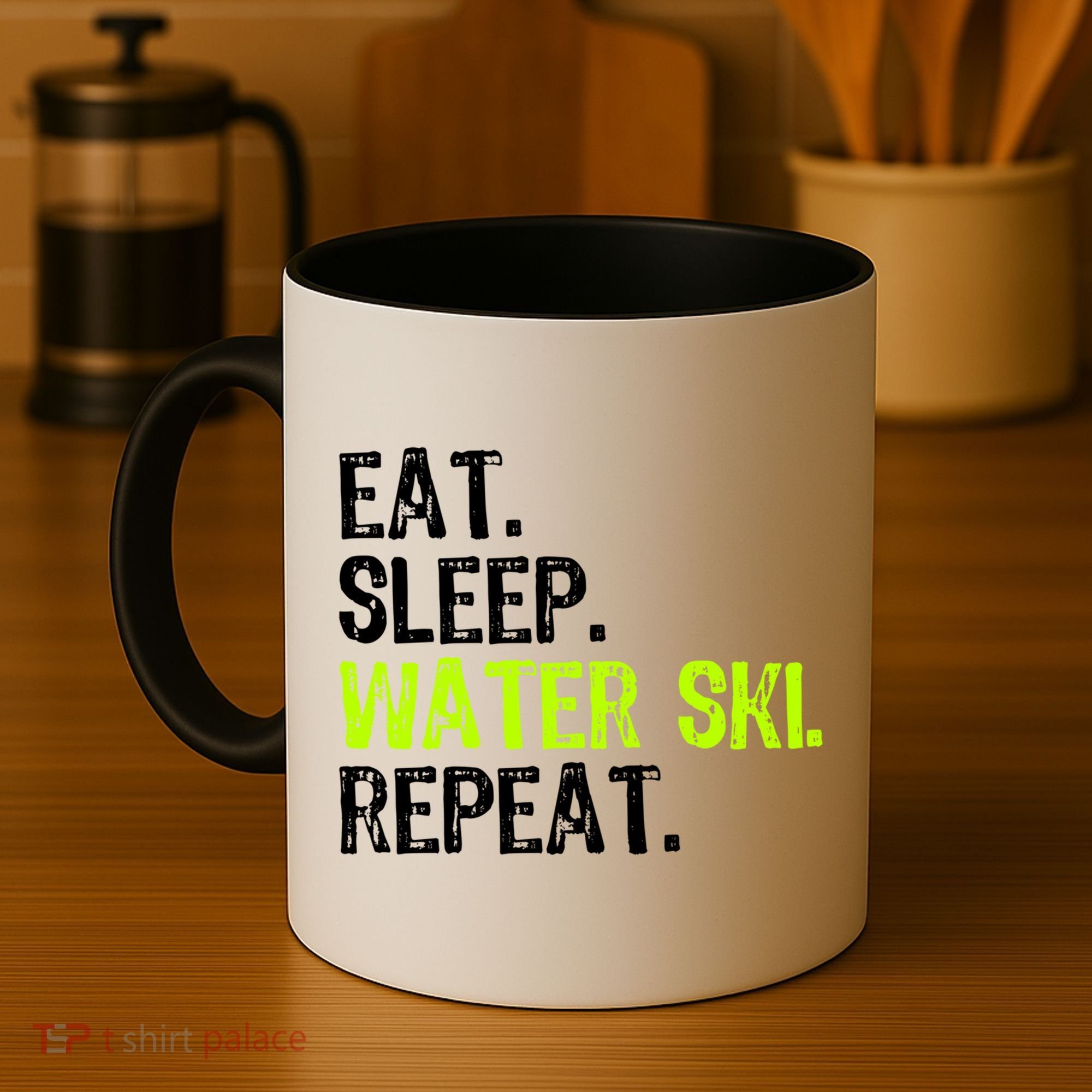 Eat Sleep Water Ski Repeat Skiing Skier Funny Waterski Funny Gift Coffee Mug