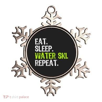 Eat Sleep Water Ski Repeat Skiing Skier Funny Waterski Funny Gift Ornament