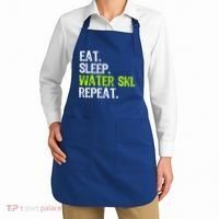 Eat Sleep Water Ski Repeat Skiing Skier Funny Waterski Funny Gift Apron thumb 2