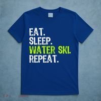 Eat Sleep Water Ski Repeat Skiing Skier Funny Waterski Funny Gift T-Shirt thumb 5