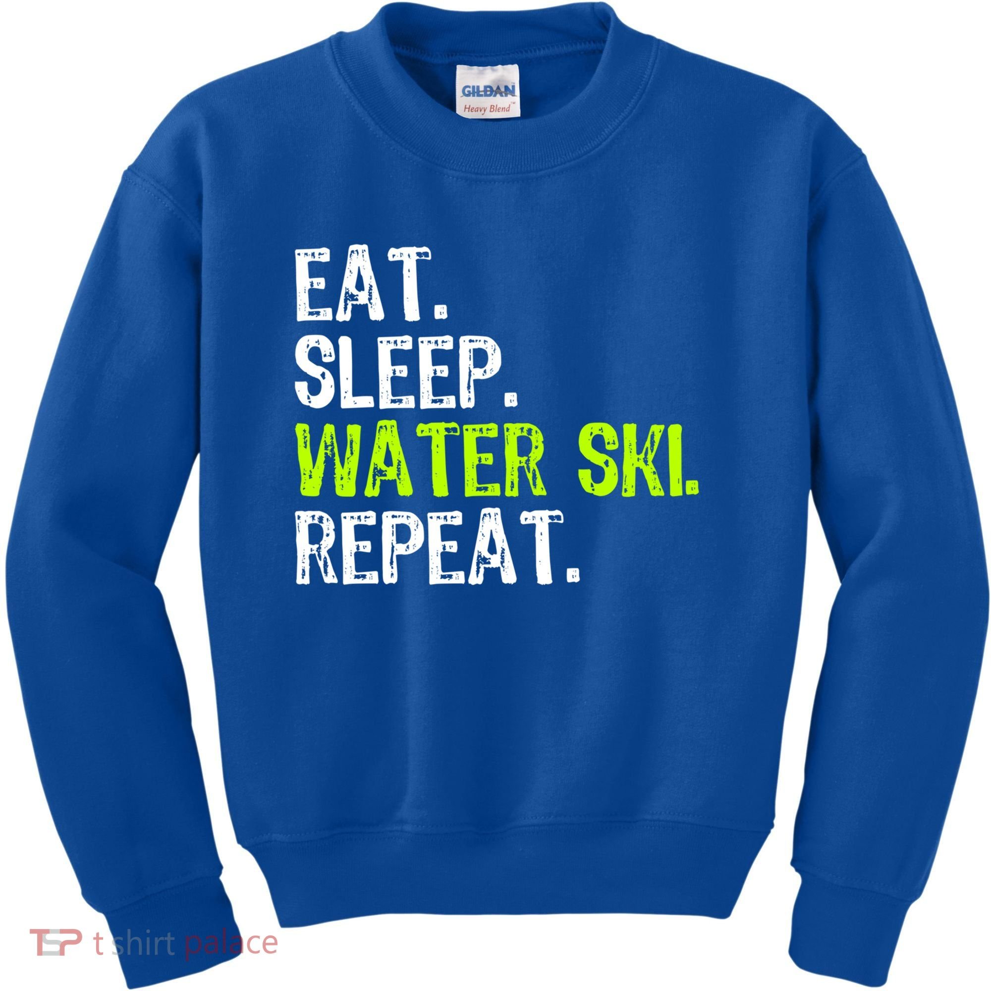 Eat Sleep Water Ski Repeat Skiing Skier Funny Waterski Funny Gift Kids Sweatshirt