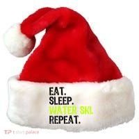 Eat Sleep Water Ski Repeat Skiing Skier Funny Waterski Funny Gift Santa Hat thumb 0