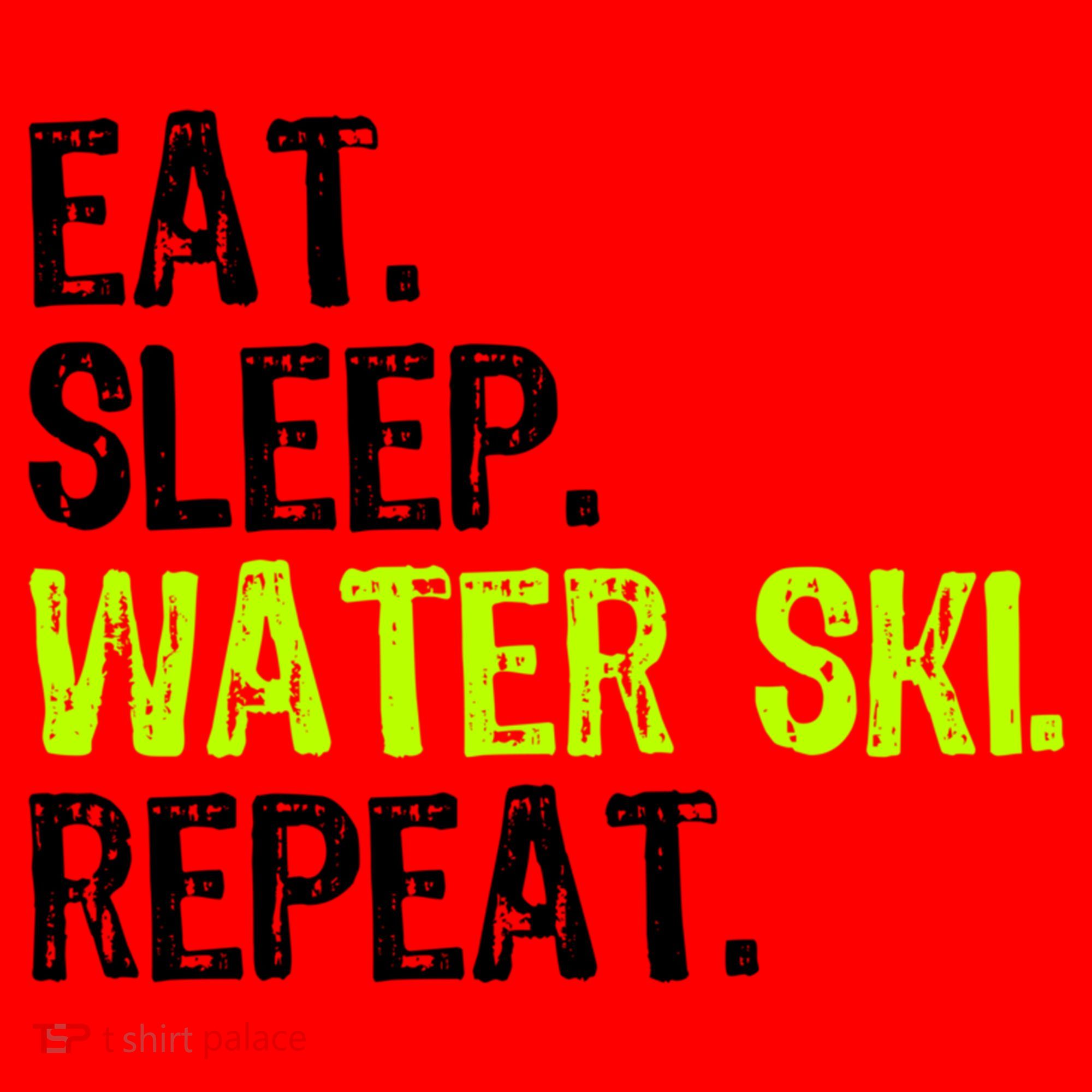 Eat Sleep Water Ski Repeat Skiing Skier Funny Waterski Funny Gift Santa Hat