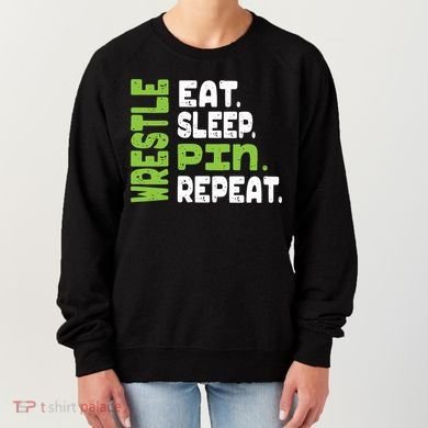 Eat Sleep Wrestle Repeat Wrestling Warm Up Gift Women's Sweatshirt