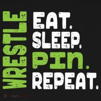 Eat Sleep Wrestle Repeat Wrestling Warm Up Gift Women's Hoodie thumb 2