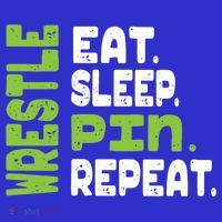Eat Sleep Wrestle Repeat Wrestling Warm Up Gift Mousepad thumb 1