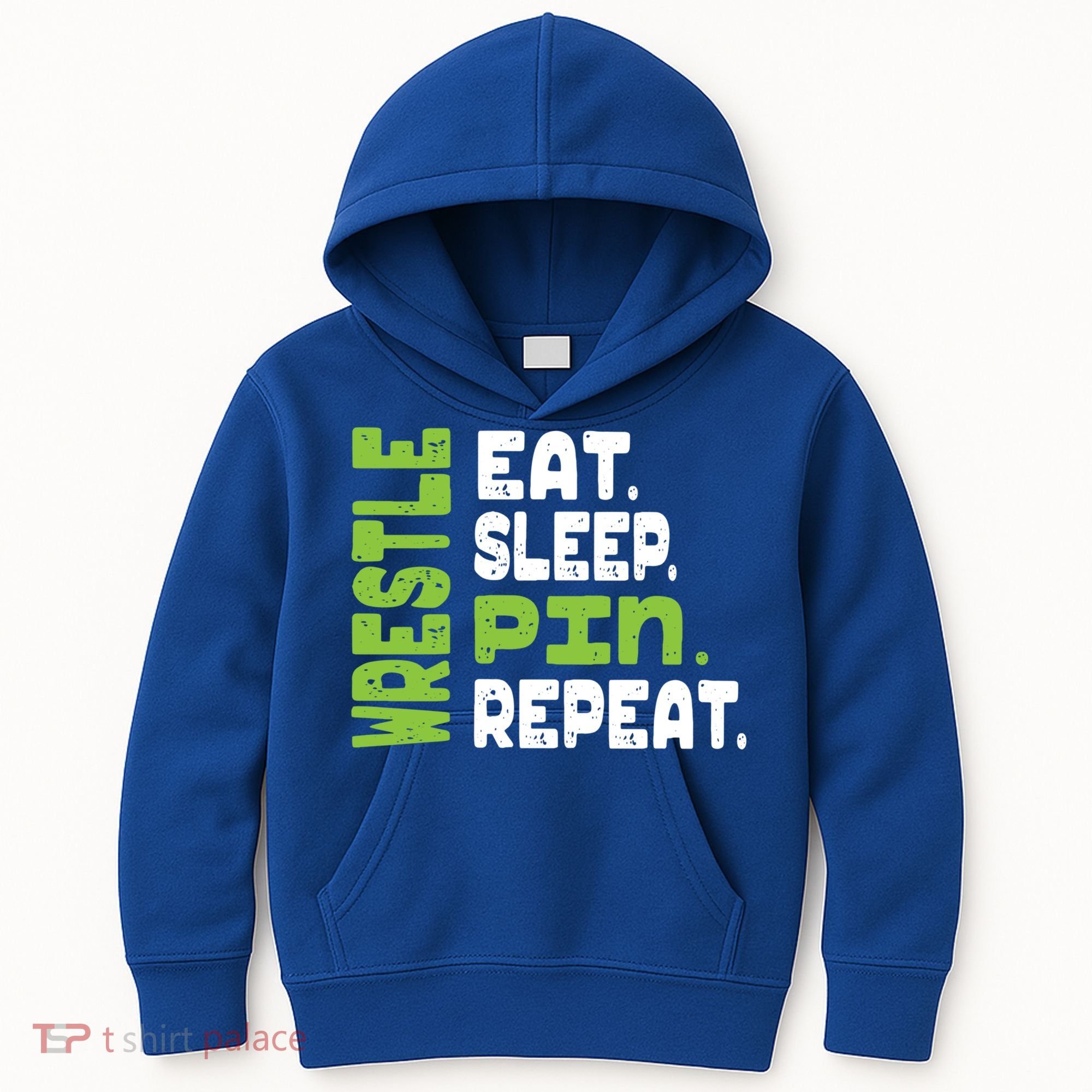 Eat Sleep Wrestle Repeat Wrestling Warm Up Gift Kids Hoodie