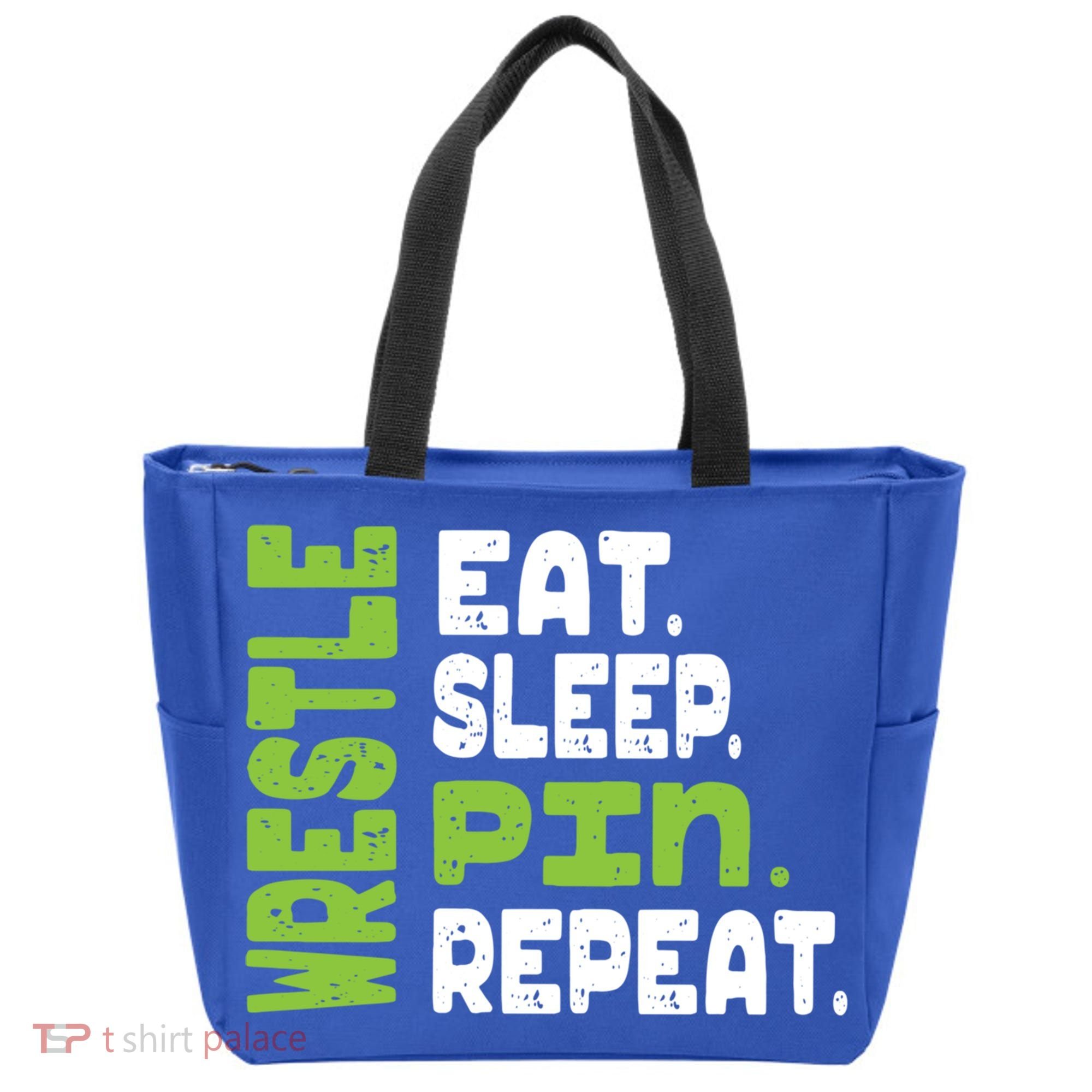 Eat Sleep Wrestle Repeat Wrestling Warm Up Gift Tote Bag