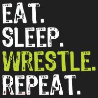 Eat Sleep Wrestle Repeat Wrestling Wrestler Funny Women's Sweatshirt thumb 2
