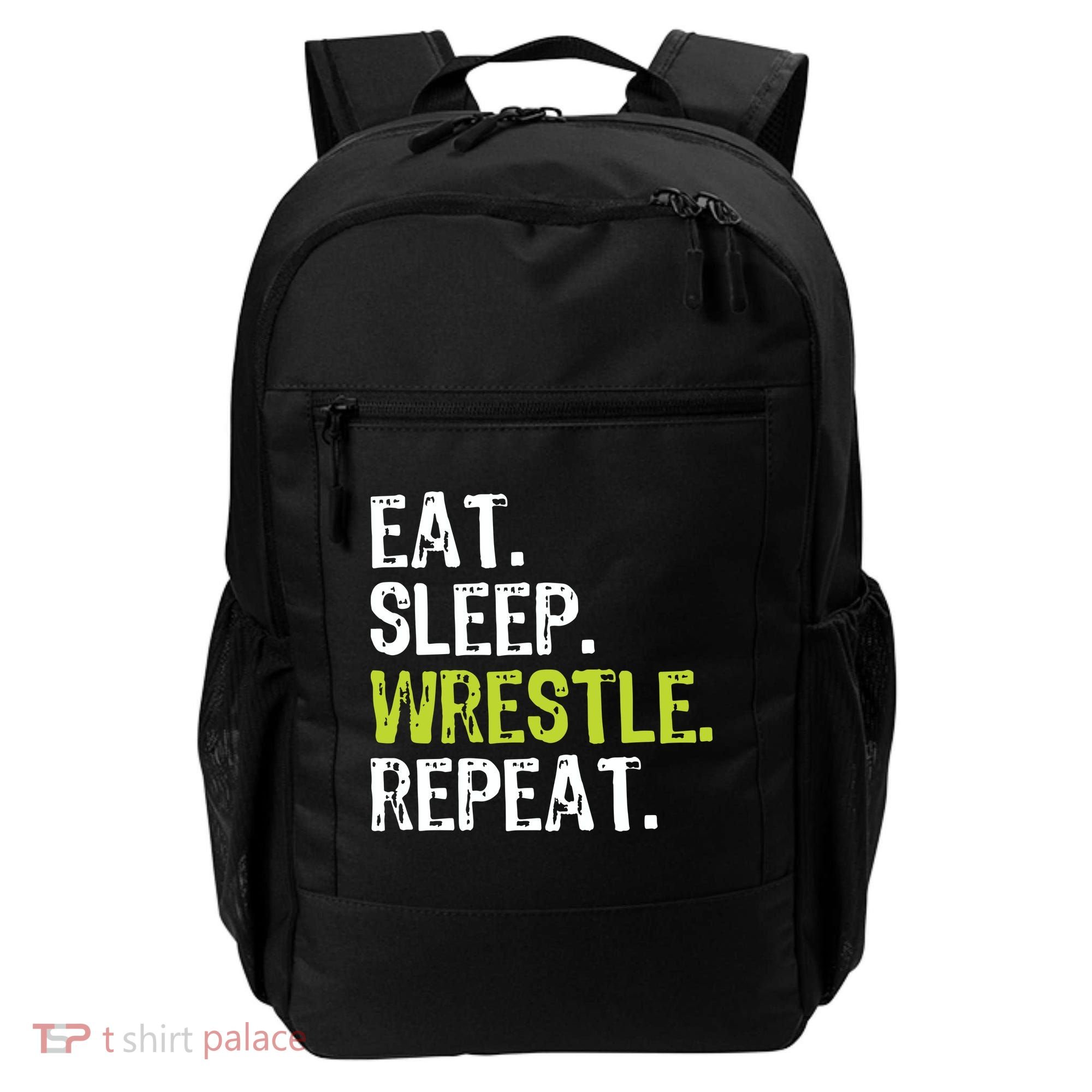 Eat Sleep Wrestle Repeat Wrestling Wrestler Funny Backpack