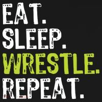 Eat Sleep Wrestle Repeat Wrestling Wrestler Funny Women's Hoodie thumb 2