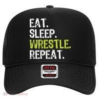 Eat Sleep Wrestle Repeat Wrestling Wrestler Funny Hat thumb 0