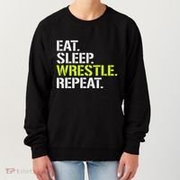 Eat Sleep Wrestle Repeat Cool Wrestling Women's Sweatshirt thumb 0