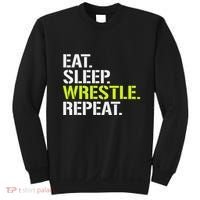 Eat Sleep Wrestle Repeat Cool Wrestling Sweatshirt thumb 0