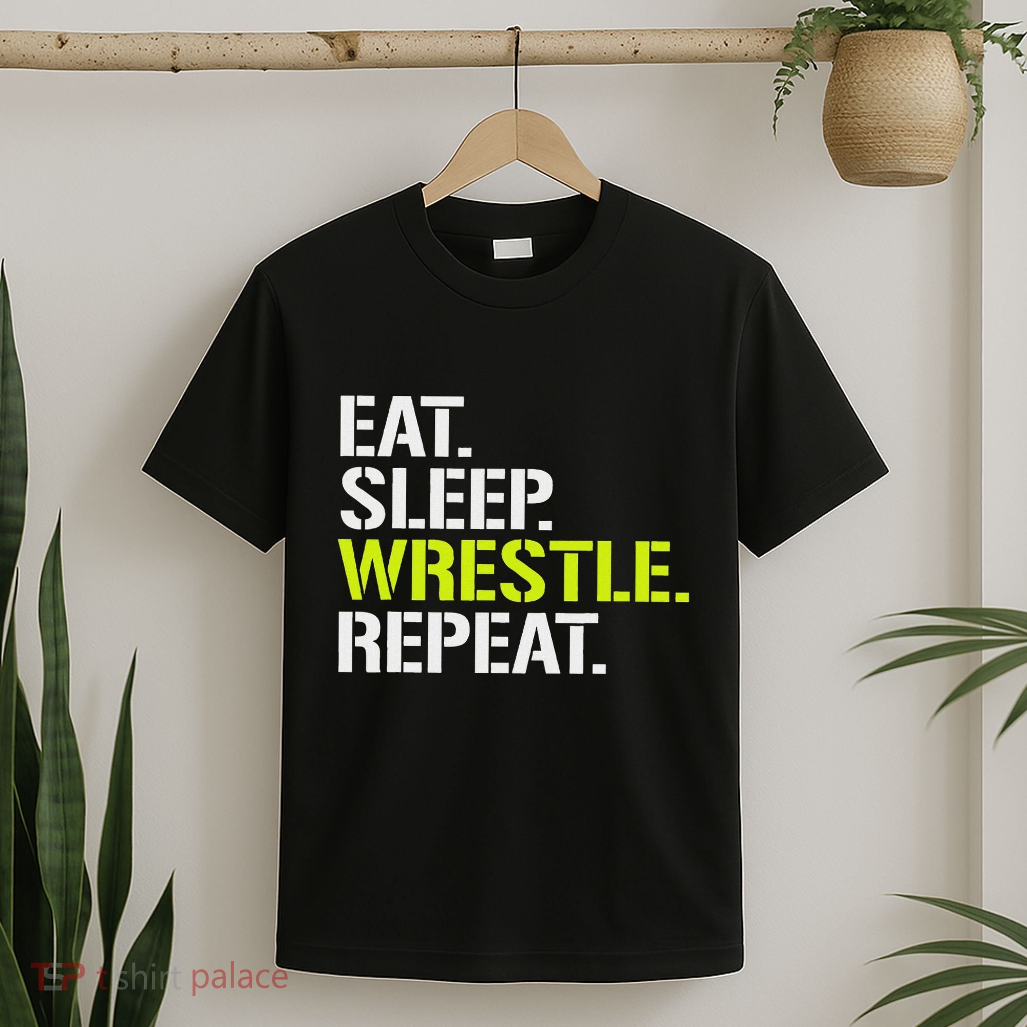 Eat Sleep Wrestle Repeat Cool Wrestling T-Shirt