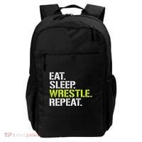 Eat Sleep Wrestle Repeat Cool Wrestling Backpack thumb 0
