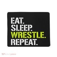 Eat Sleep Wrestle Repeat Cool Wrestling Mousepad thumb 0