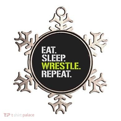 Eat Sleep Wrestle Repeat Cool Wrestling Ornament