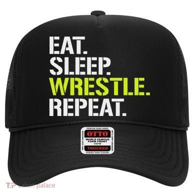 Eat Sleep Wrestle Repeat Cool Wrestling Hat