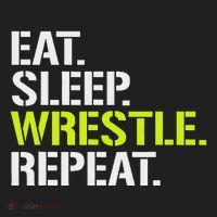 Eat Sleep Wrestle Repeat Cool Wrestling Hat thumb 2