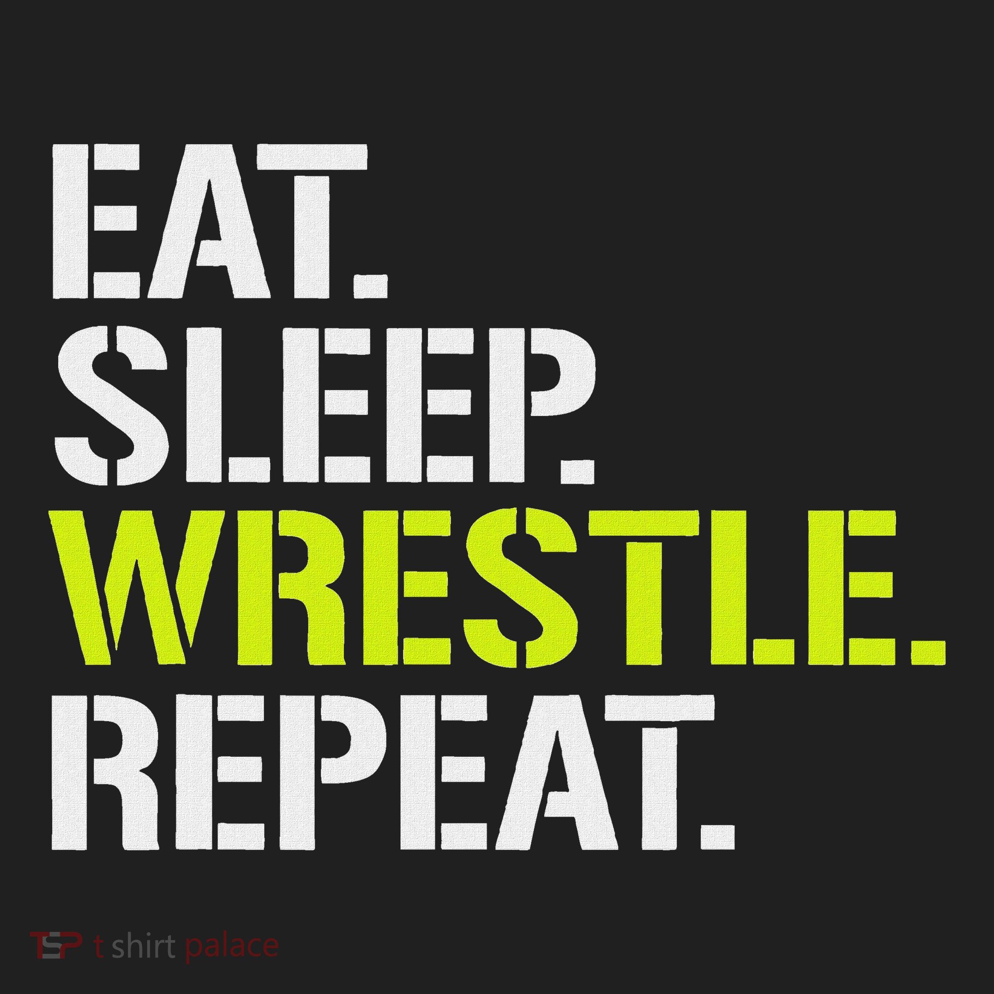 Eat Sleep Wrestle Repeat Cool Wrestling Hat