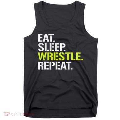 Eat Sleep Wrestle Repeat Cool Wrestling Tank Top