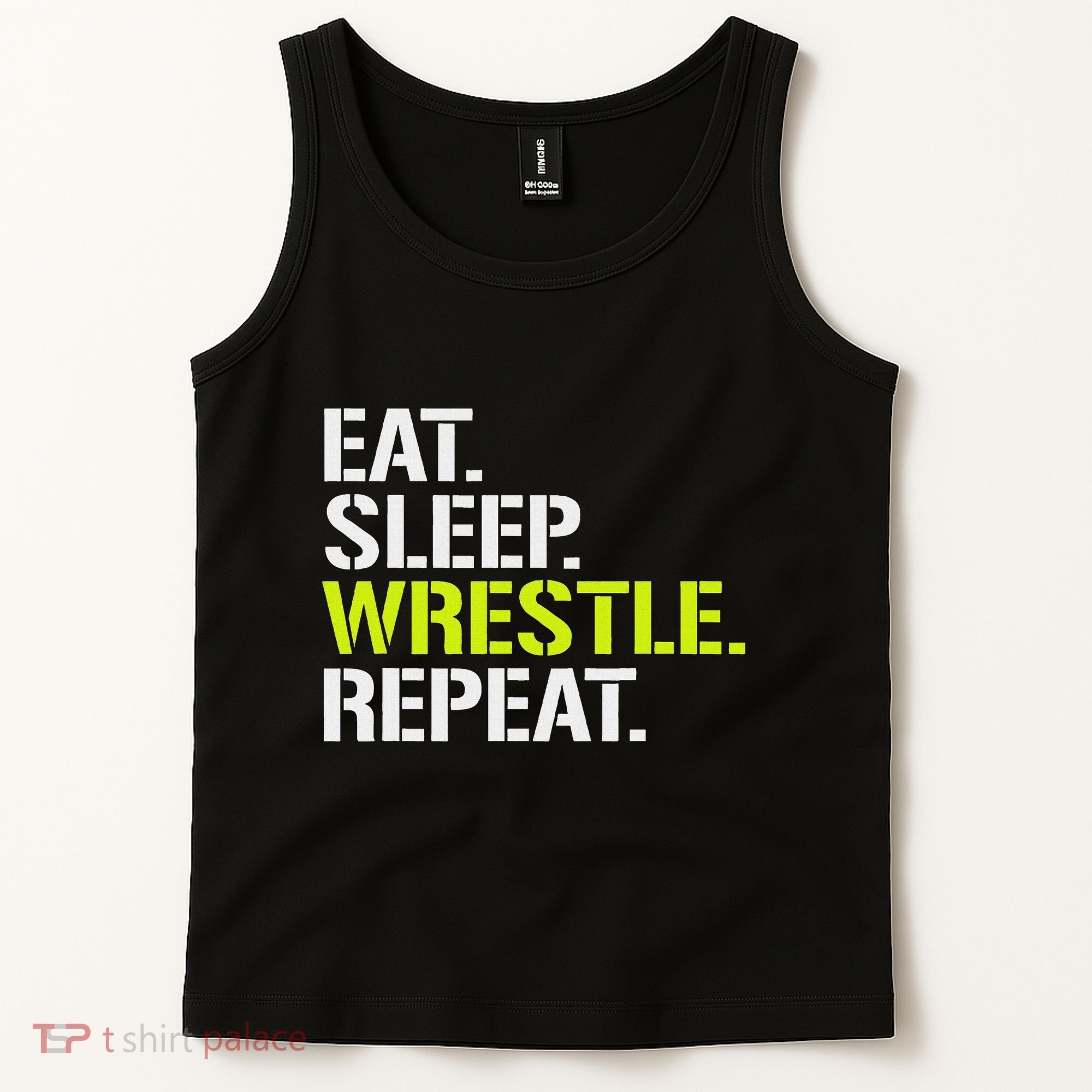 Eat Sleep Wrestle Repeat Cool Wrestling Tank Top