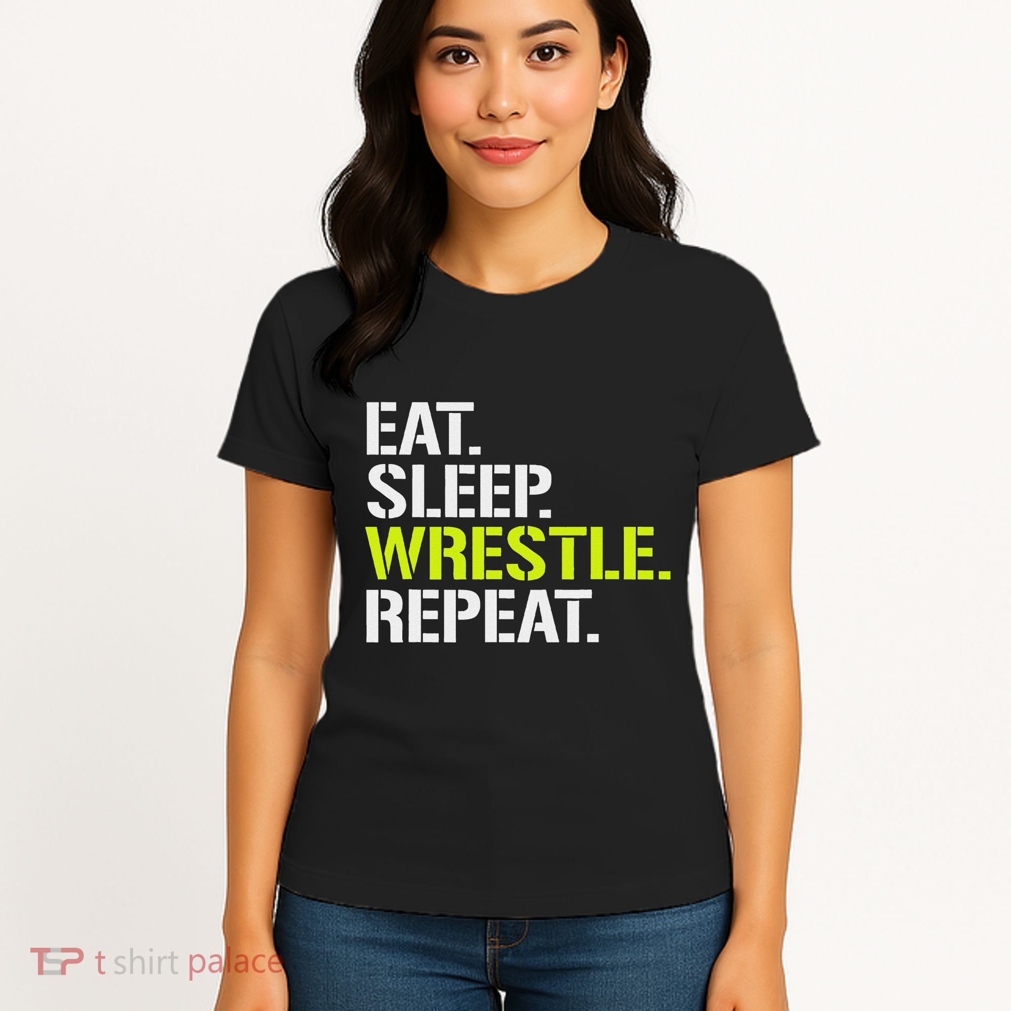 Eat Sleep Wrestle Repeat Cool Wrestling Women's T-Shirt