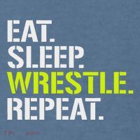 Eat Sleep Wrestle Repeat Cool Wrestling Garment-Dyed Sweatshirt thumb 2